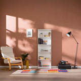 Adore Matt White 5 Tier Bookcase Shelving Unit