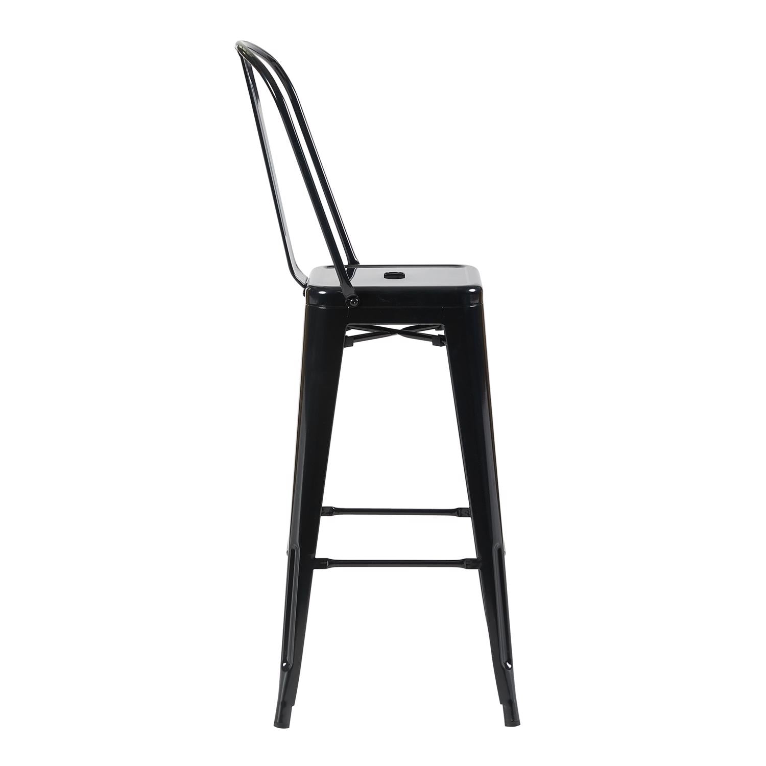 Bistro Pack Of 4 30 Black Bar Chairs