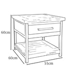 Lowry 1 Drawer Side Table Driftwood Lacquered Solid Reclaimed Pine