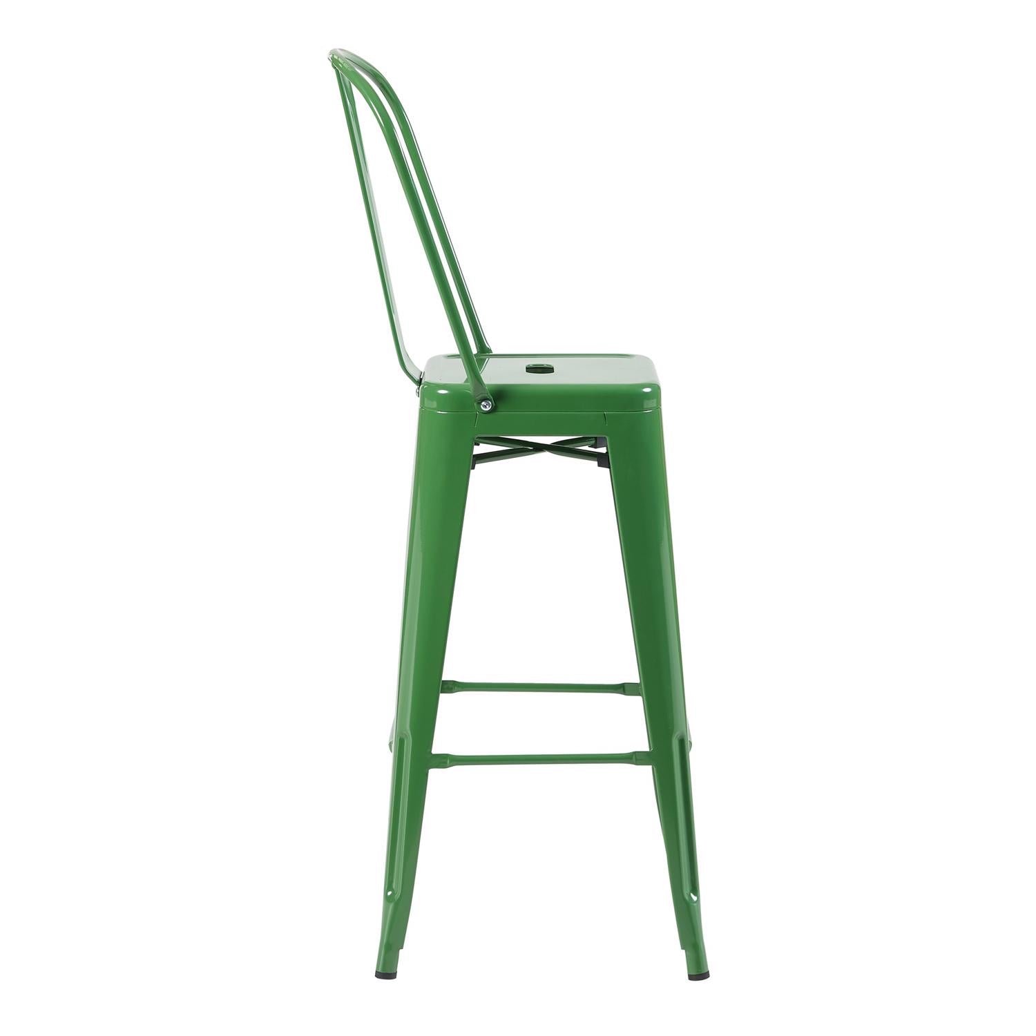 Bistro Pack Of 4 30 Green Bar Chairs
