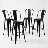 Bistro Pack Of 4 30 Black Bar Chairs