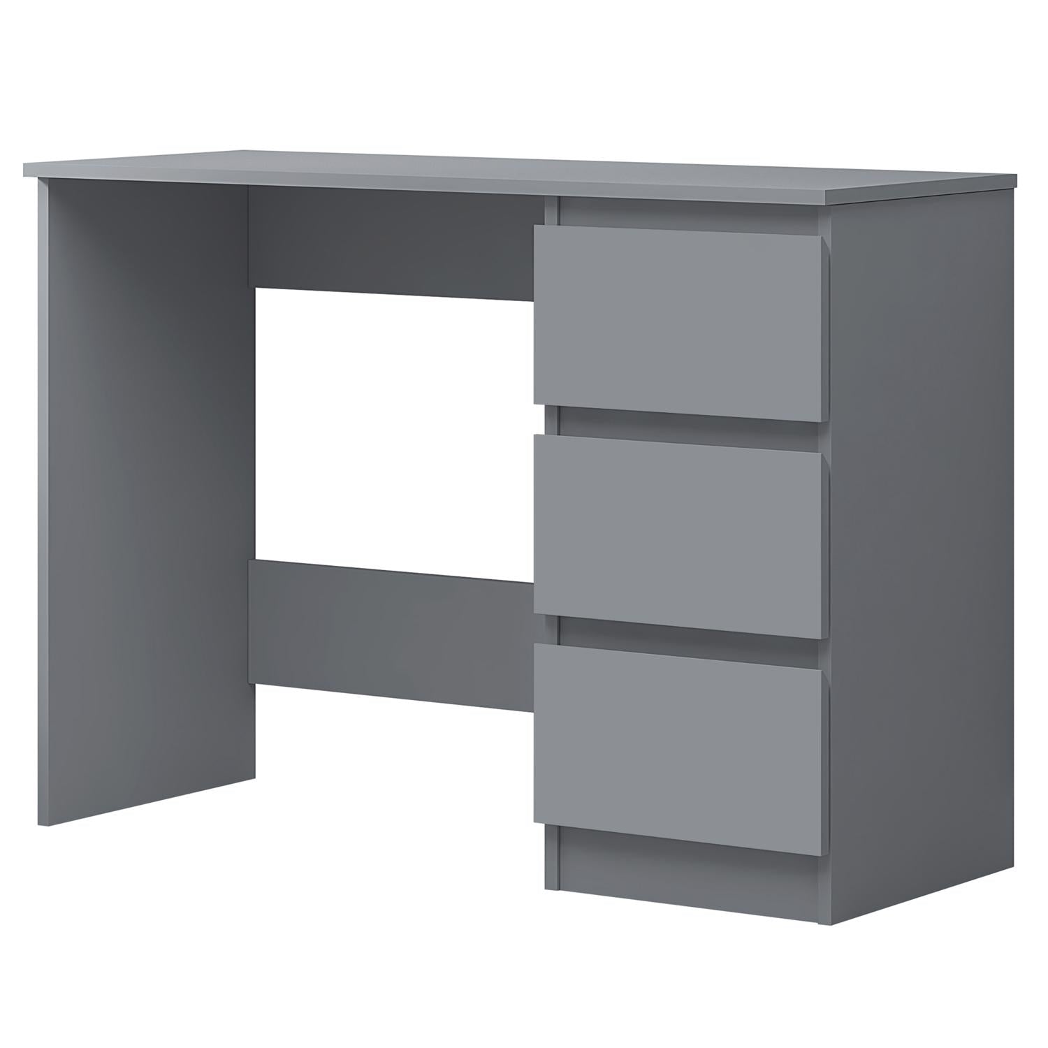 FWStyle Stora 3 Drawer Dressing Table - Matt Dark Grey