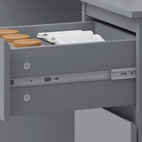 FWStyle Stora 3 Drawer Dressing Table - Matt Dark Grey