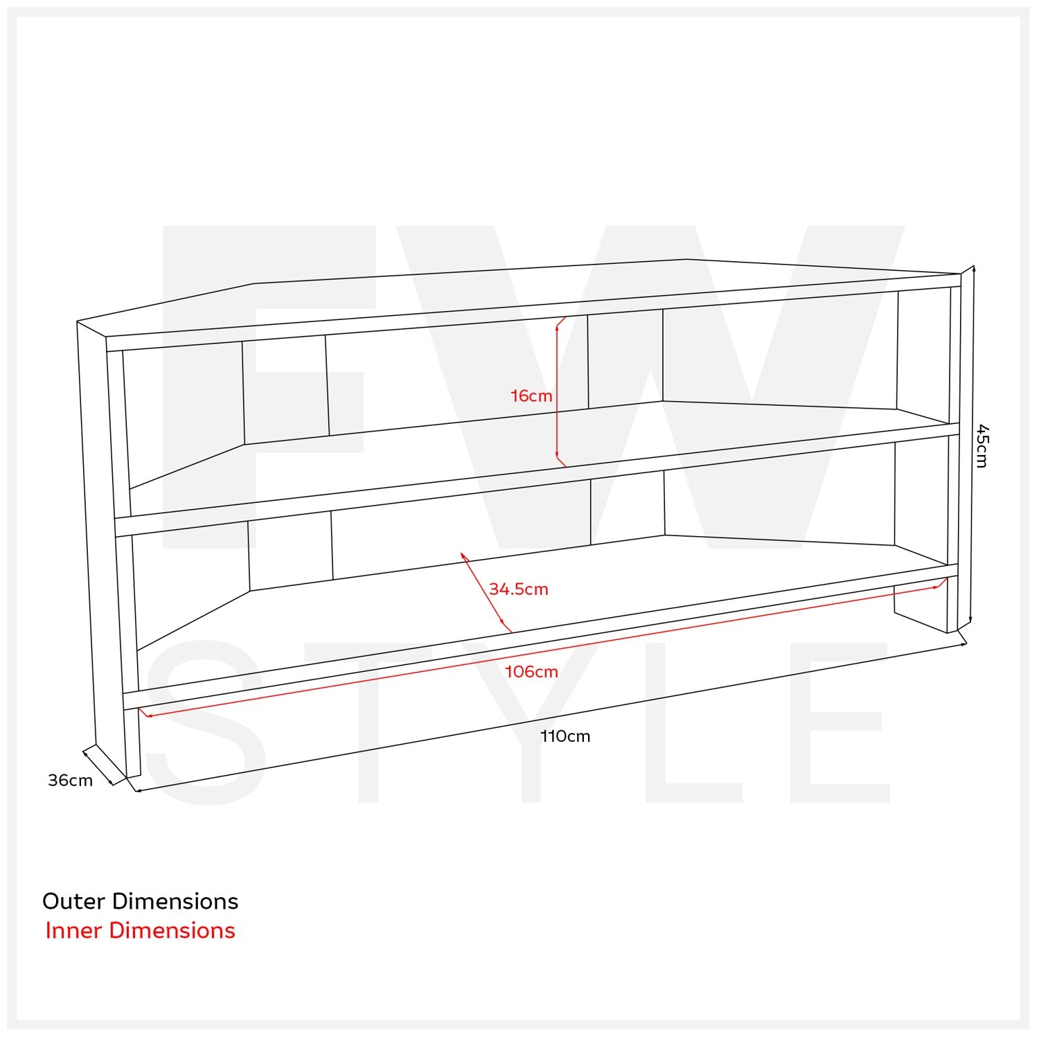 Corner TV Unit - Matt White