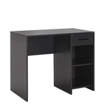 Adore Anthracite Grey Study Desk with Drawer & Shelves