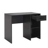 Adore Anthracite Grey Study Desk with Drawer & Shelves
