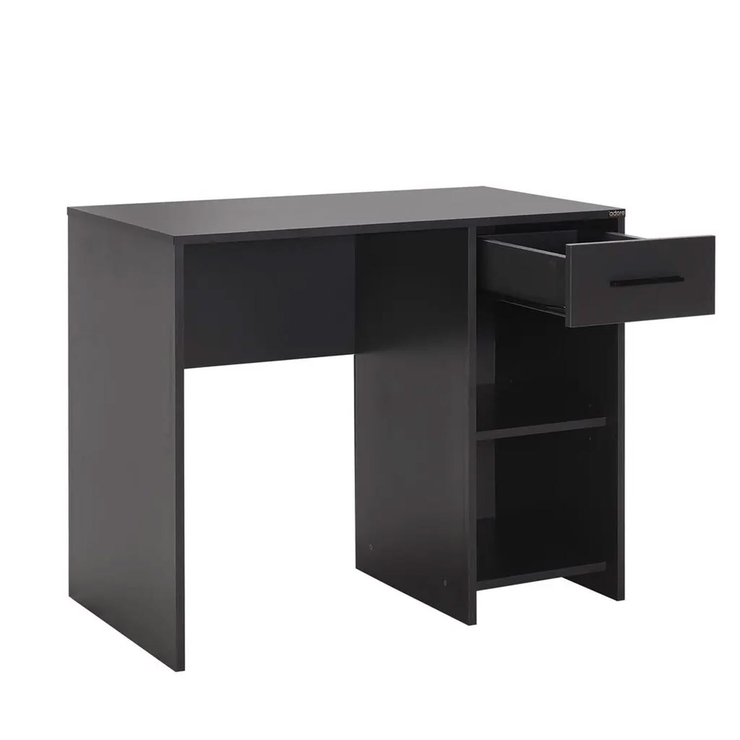 Adore Anthracite Grey Study Desk with Drawer & Shelves