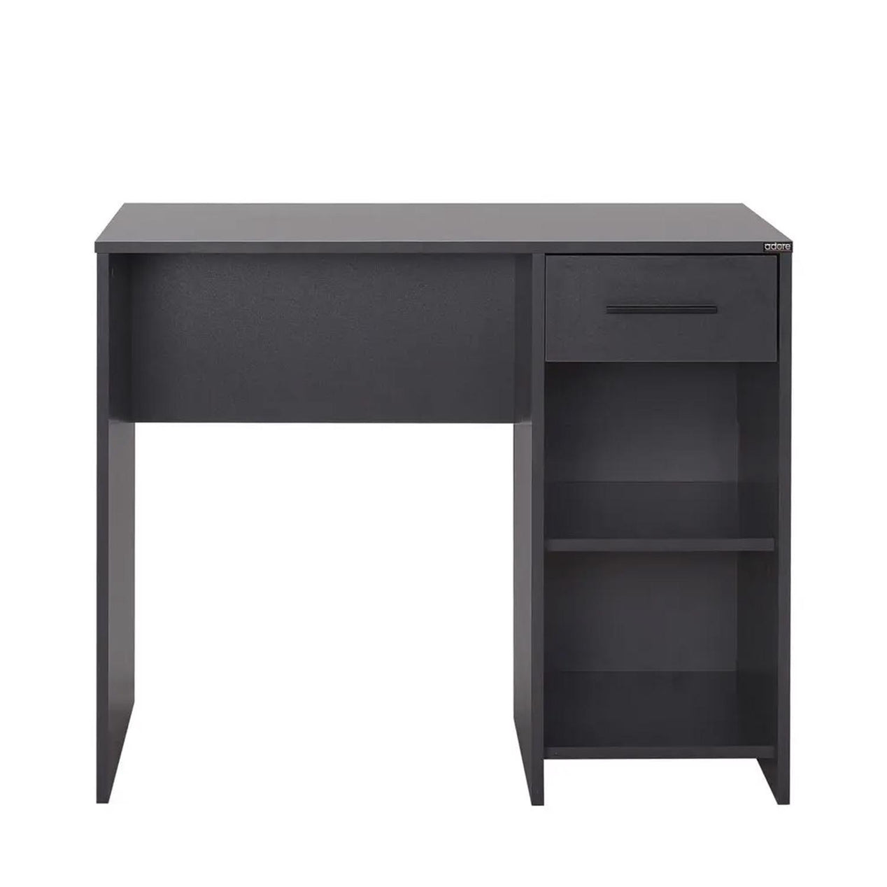 Adore Anthracite Grey Study Desk with Drawer & Shelves
