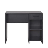 Adore Anthracite Grey Study Desk with Drawer & Shelves