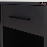 Adore Anthracite Grey Study Desk with Drawer & Shelves