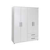Adore Matt White 4 Door 2 Drawer Combi Wardrobe with Shelves