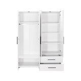 Adore Matt White 4 Door 2 Drawer Combi Wardrobe with Shelves
