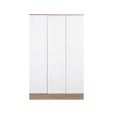 Adore Teen White & Oak 3 Door Wardrobe with Shelves