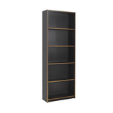 Adore Anthracite Grey Tall 5 Tier Bookcase Shelving Unit