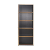 Adore Anthracite Grey Tall 5 Tier Bookcase Shelving Unit
