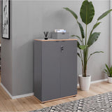 Adore Rio Anthracite Grey Office Filing Cabinet - Lockable Storage