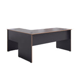 Adore Rio Anthracite Grey Corner Desk with Oak Trim - Large Reversible Office Desk