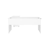 Adore Rio Matt White Corner Desk - Large Reversible Office Desk