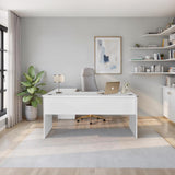Adore Rio Matt White Corner Desk - Large Reversible Office Desk