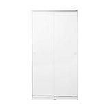 Adore Matt White Sliding 2 Door Wardrobe Half Hanging Half Shelves
