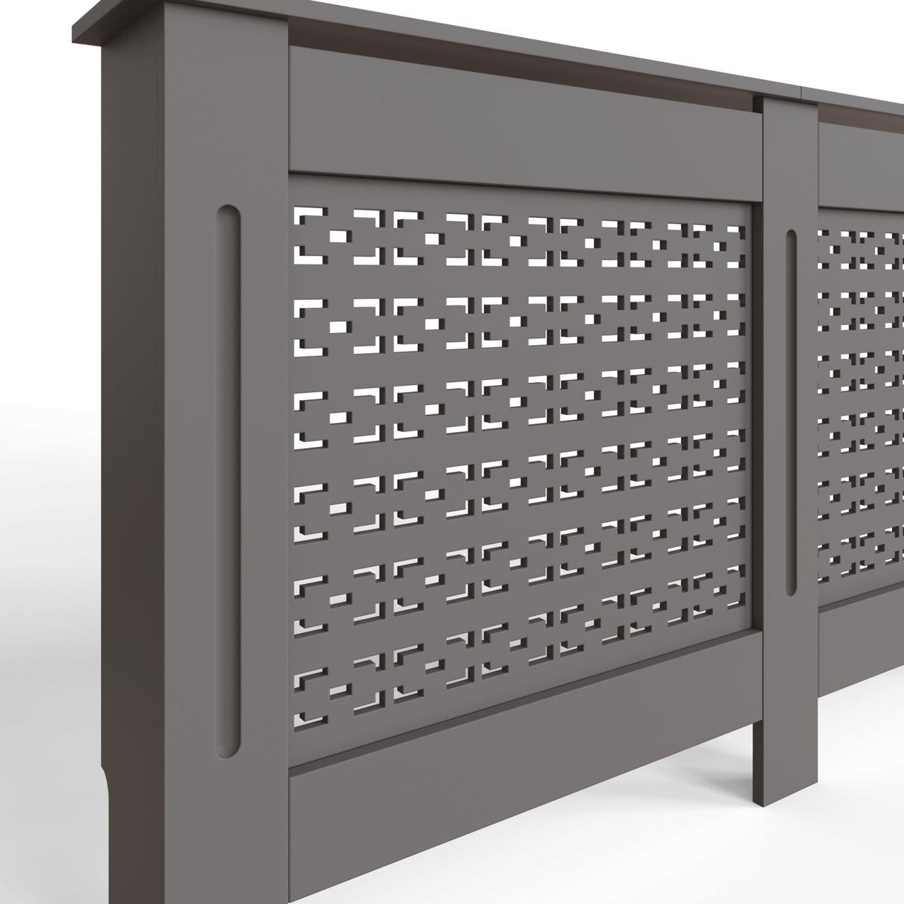 FWStyle Geometric Pattern Large Grey Radiator Cover