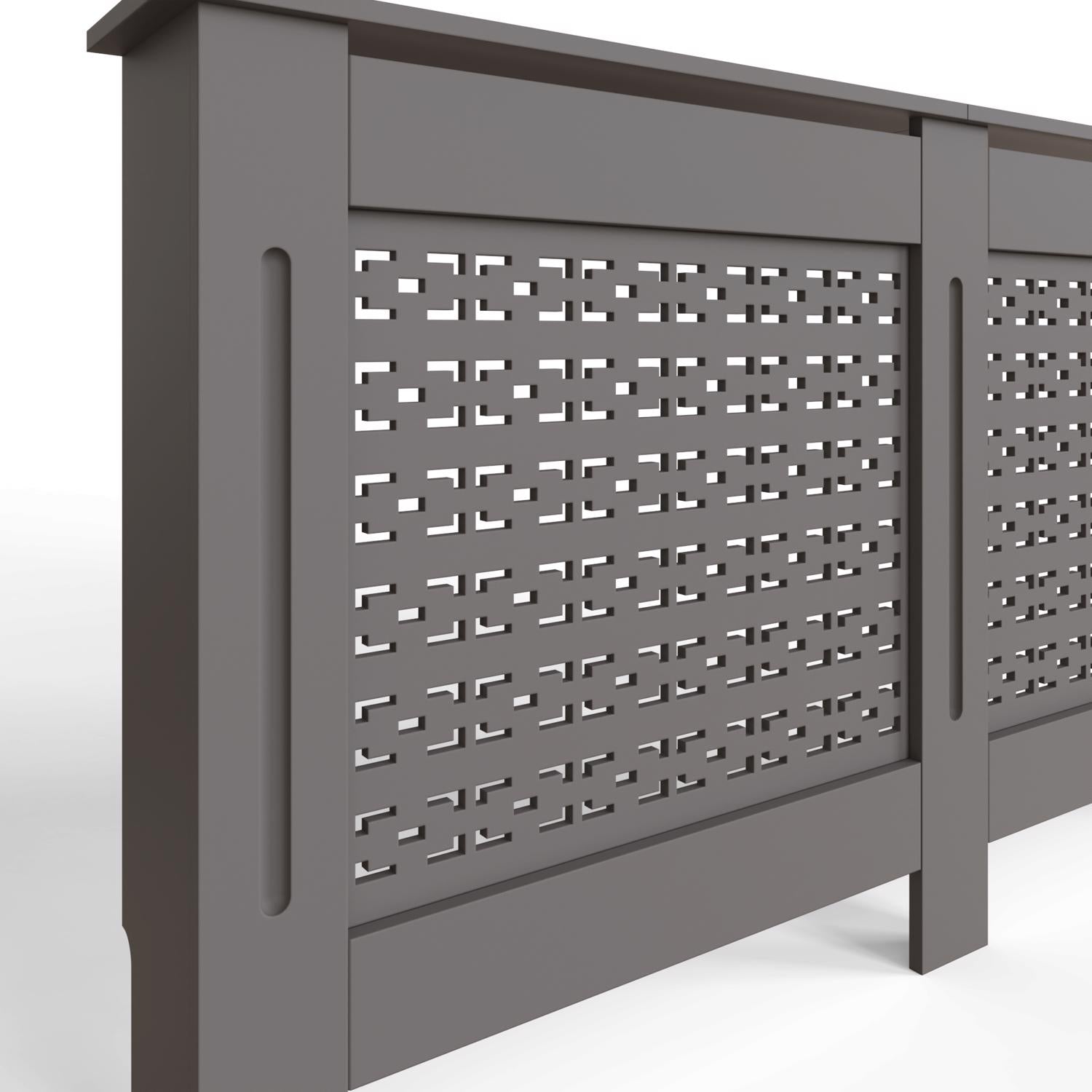 FWStyle Geometric Pattern Large Grey Radiator Cover