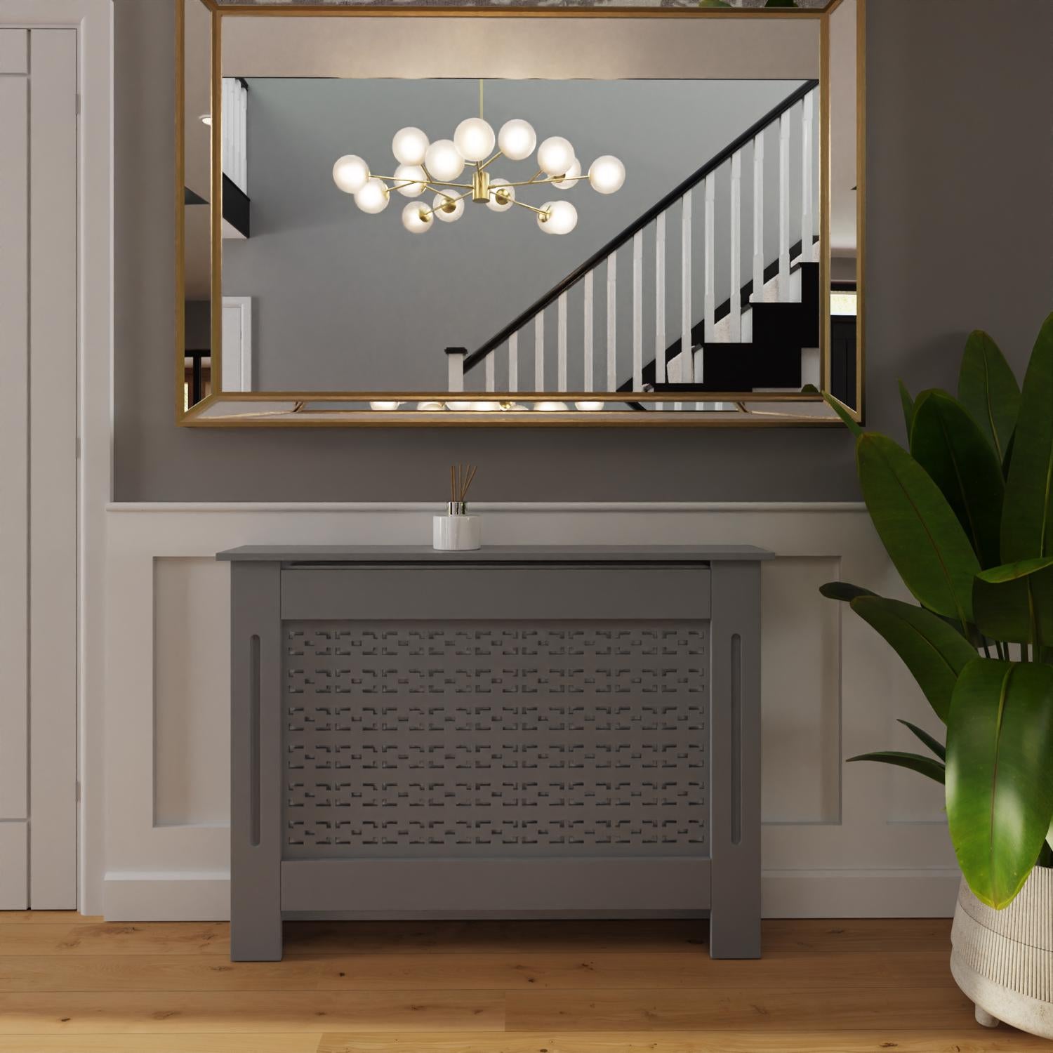 FWStyle Geometric Pattern Medium Grey Radiator Cover