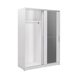 Adore Matt White Sliding 2 Door Wardrobe 120cm with Mirror