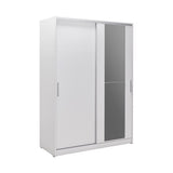 Adore Matt White Sliding 2 Door Wardrobe 120cm with Mirror