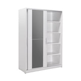 Adore Matt White Sliding 2 Door Wardrobe 120cm with Mirror