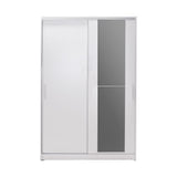 Adore Matt White Sliding 2 Door Wardrobe 120cm with Mirror