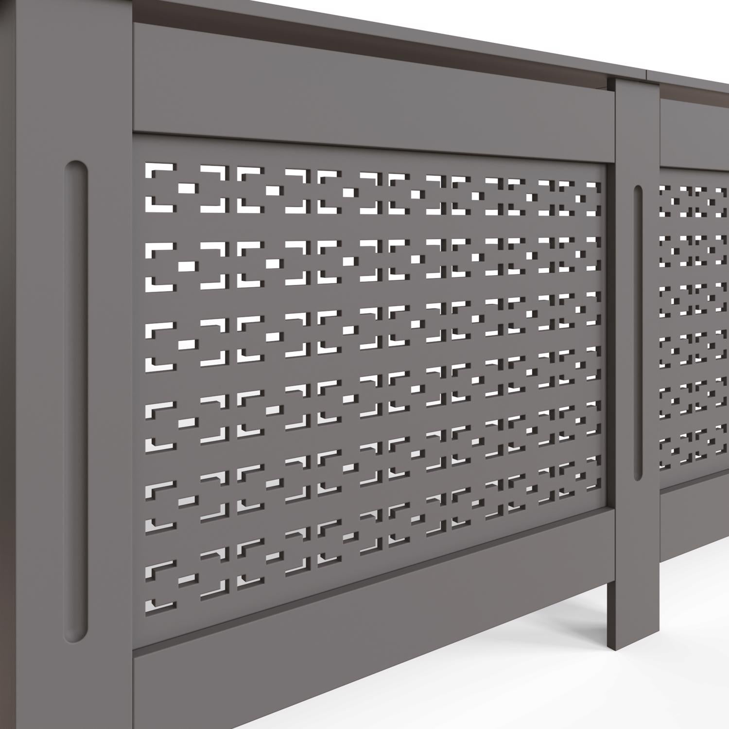 FWStyle Geometric Pattern Extra Large Grey Radiator Cover