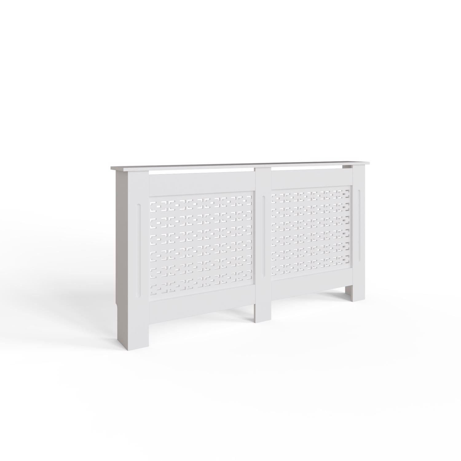 FWStyle Geometric Pattern Large White Radiator Cover