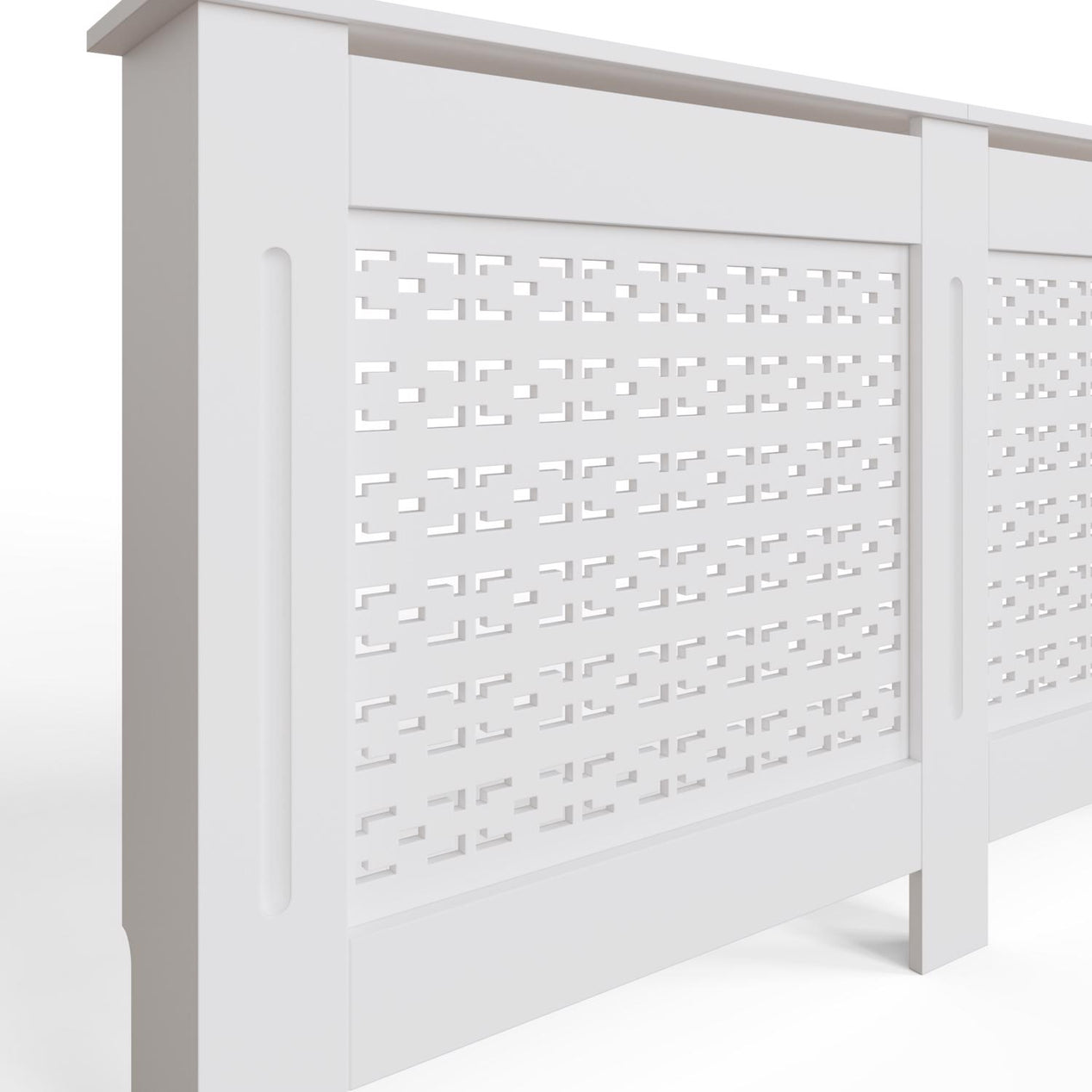 FWStyle Geometric Pattern Large White Radiator Cover