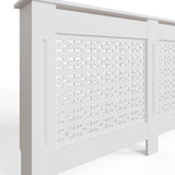 FWStyle Geometric Pattern Large White Radiator Cover