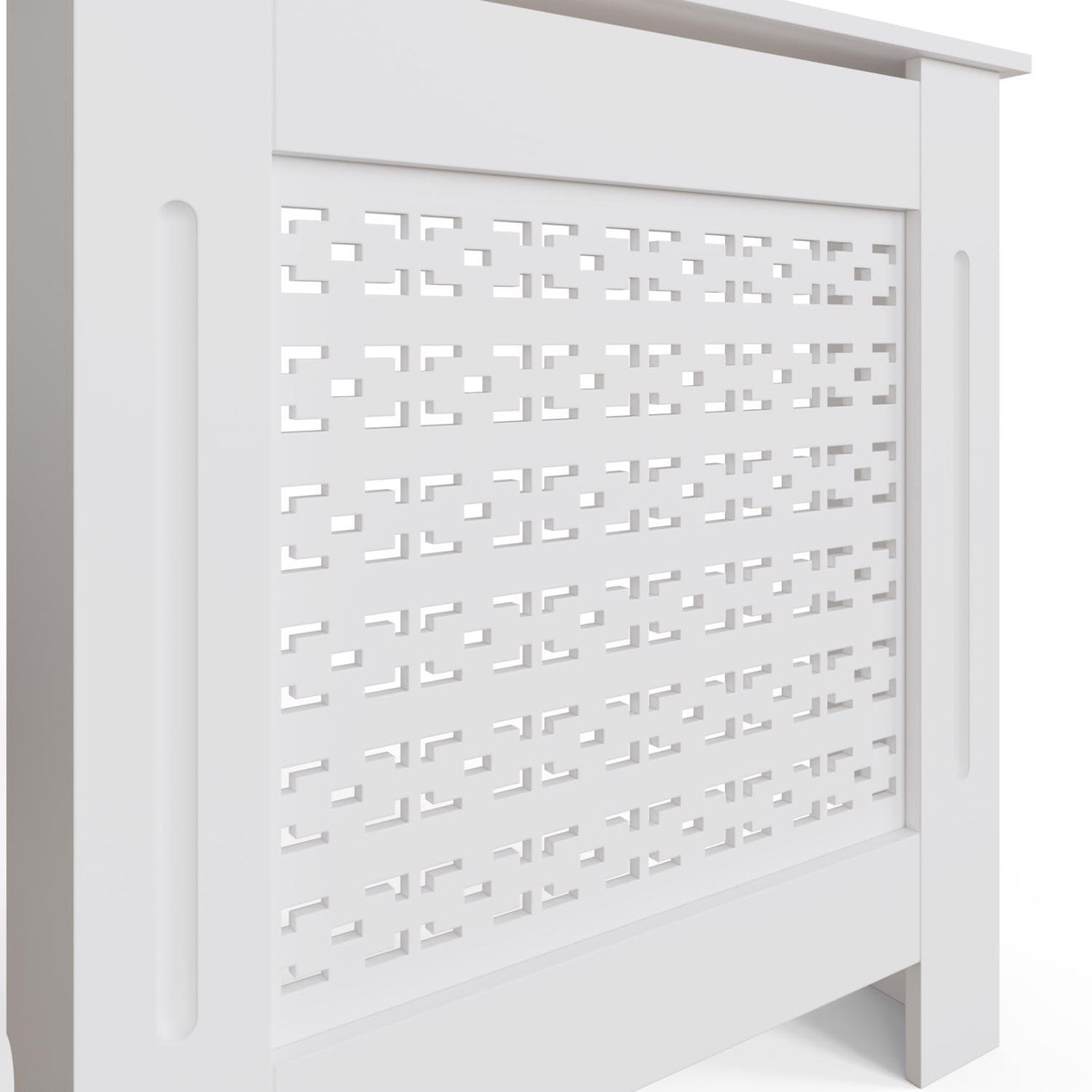 FWStyle Geometric Pattern Small White Radiator Cover