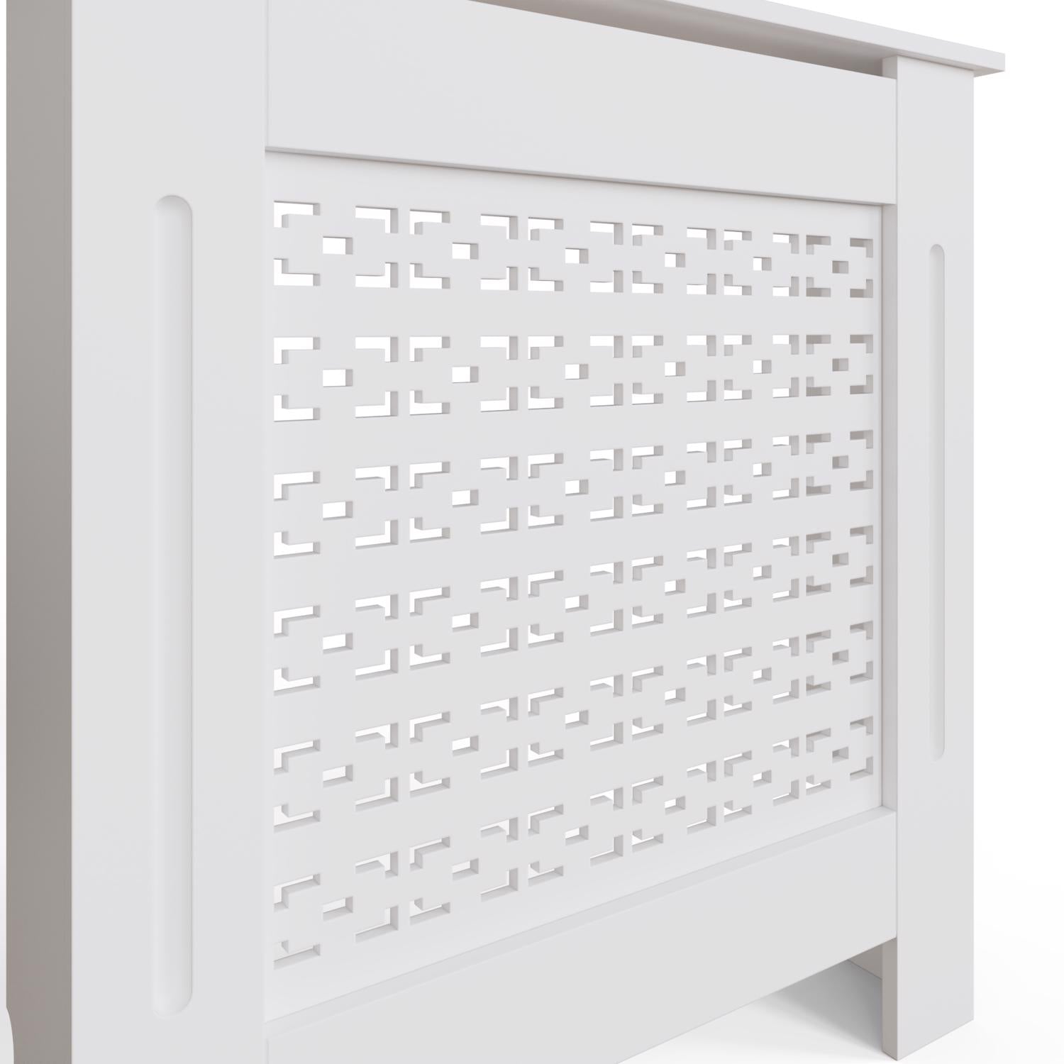 FWStyle Geometric Pattern Small White Radiator Cover