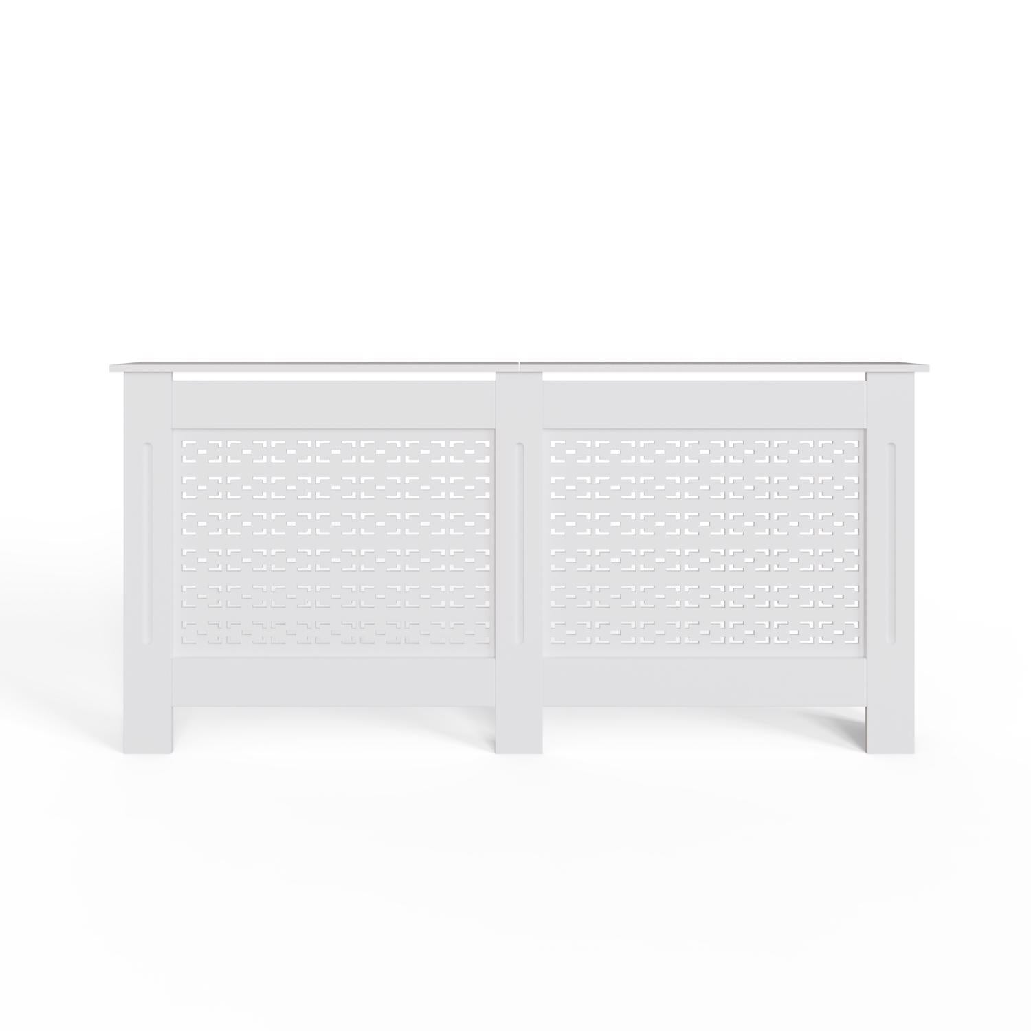 FWStyle Geometric Pattern Extra Large White Radiator Cover