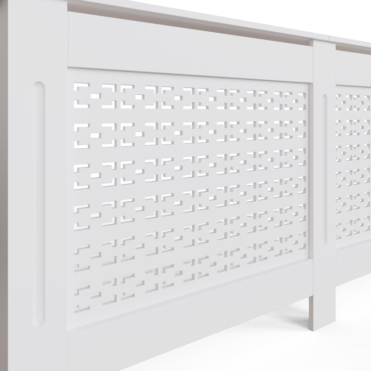 FWStyle Geometric Pattern Extra Large White Radiator Cover