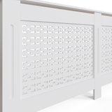 FWStyle Geometric Pattern Extra Large White Radiator Cover