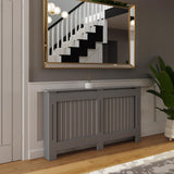 FWStyle Vertical Slat Large MDF Grey Radiator Cover