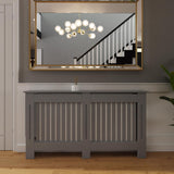 FWStyle Vertical Slat Large MDF Grey Radiator Cover