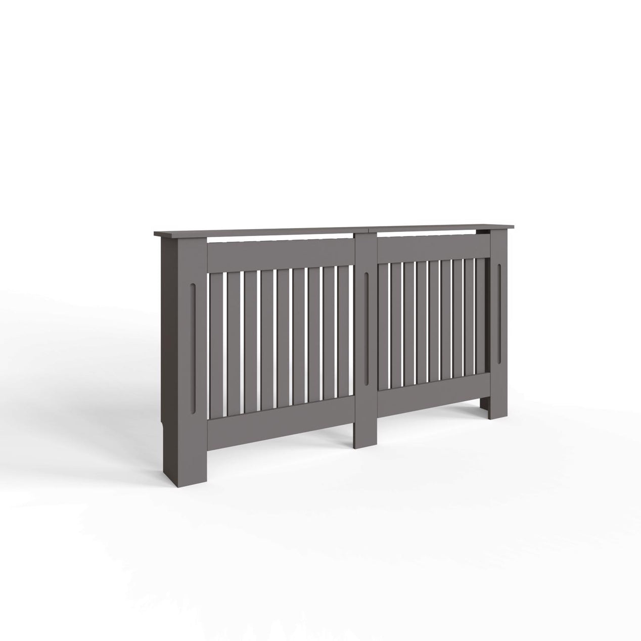 FWStyle Vertical Slat Large MDF Grey Radiator Cover