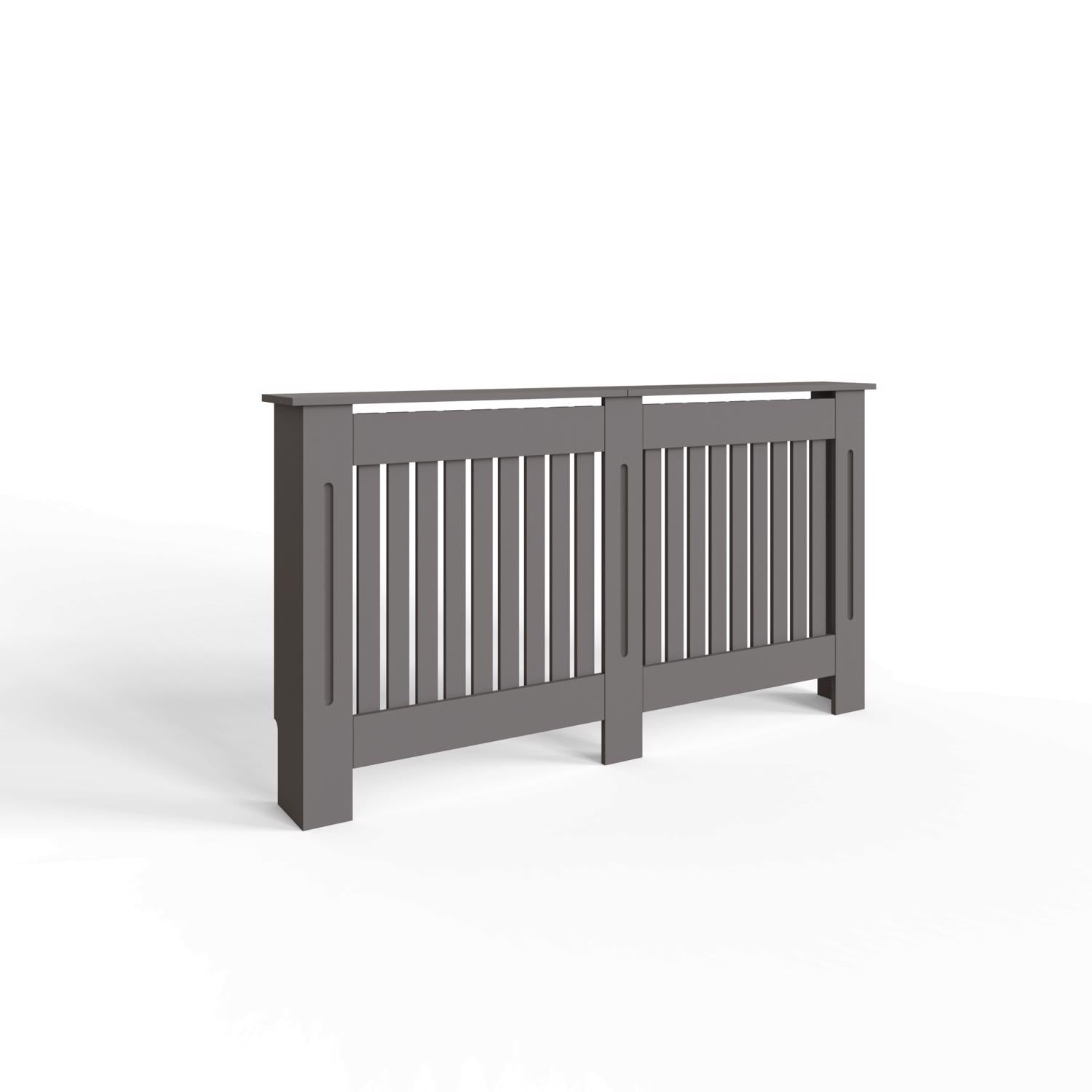 FWStyle Vertical Slat Large MDF Grey Radiator Cover