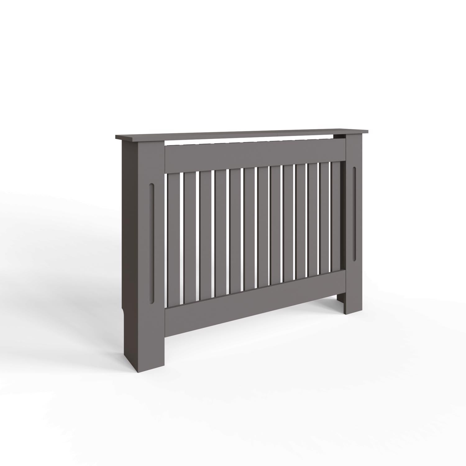 FWStyle Vertical Slat Medium MDF Grey Radiator Cover