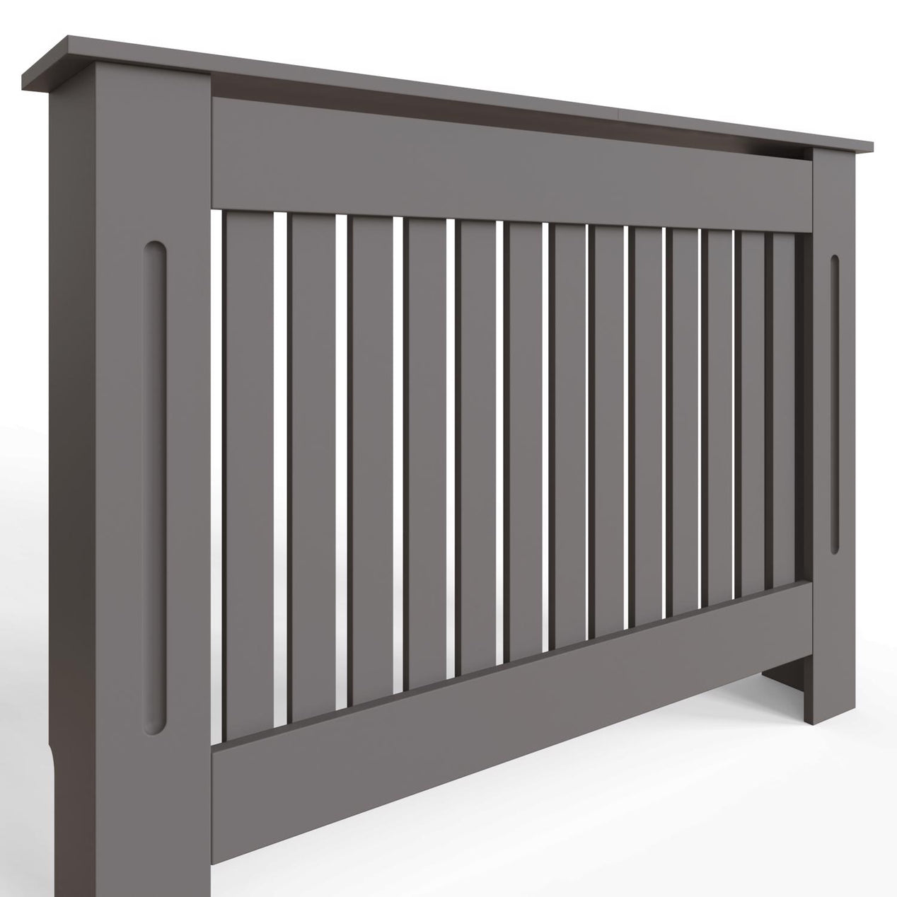 FWStyle Vertical Slat Medium MDF Grey Radiator Cover