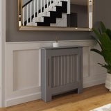 FWStyle Vertical Slat Small MDF Grey Radiator Cover