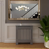 FWStyle Vertical Slat Small MDF Grey Radiator Cover