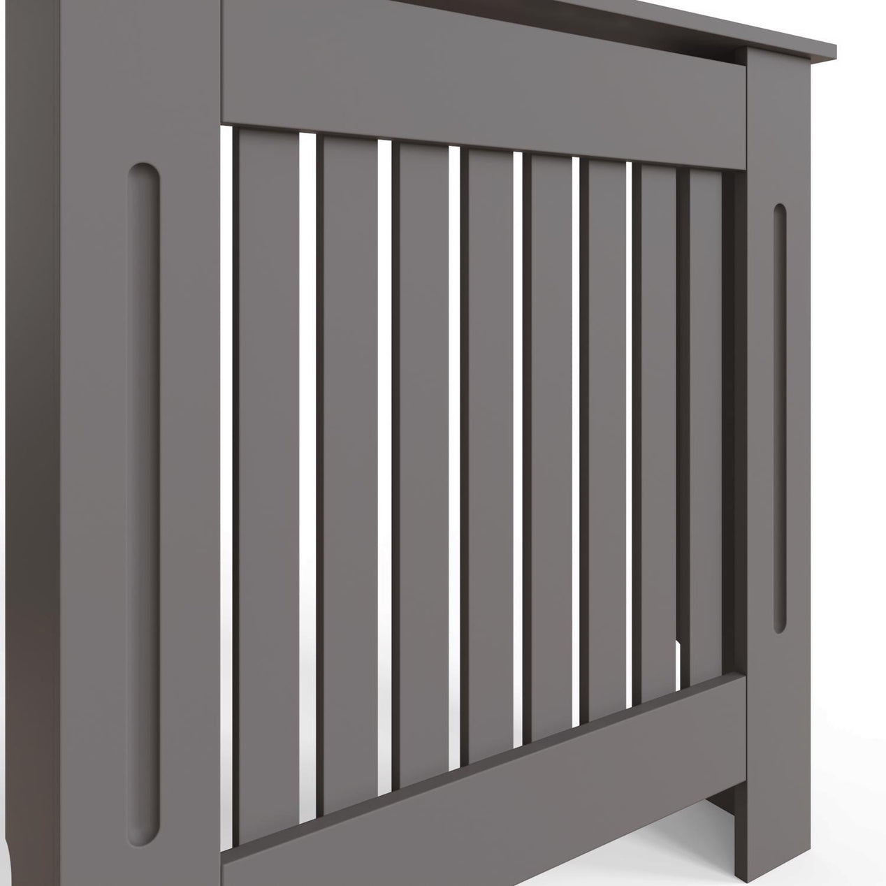 FWStyle Vertical Slat Small MDF Grey Radiator Cover