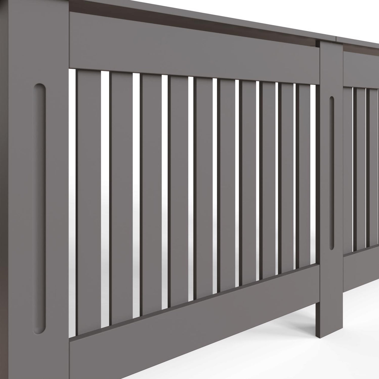 FWStyle Vertical Slat Extra Large MDF Grey Radiator Cover